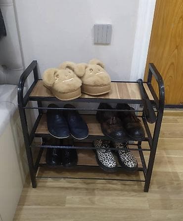 Metal karkaslı çoxsəviyyəli ayaqqabılıq/rəf sistemi - 4 mərtəbəli