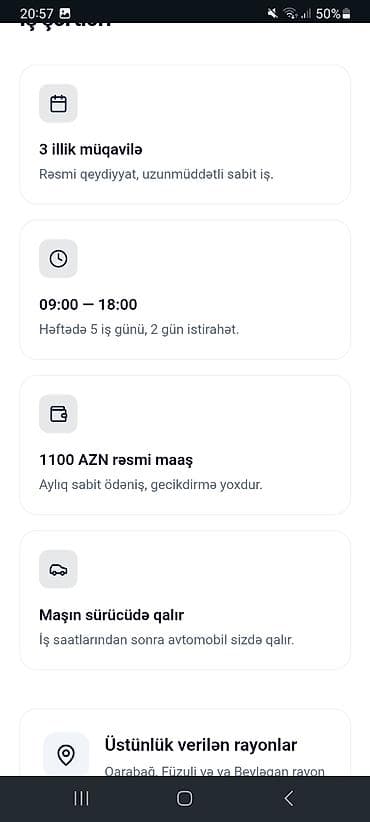 aile surucusu 2023: Şirkət sürücüsü tələb olunur, 5/2, İstənilən yaş, Aylıq ödəniş — 5