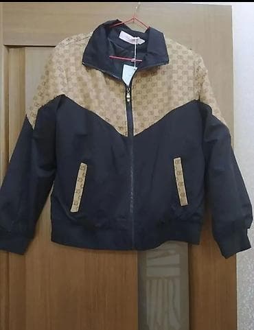 Unisex yüngül küləkkeş/yağmurluq gödəkcə - Rəng: Qara + bej panellər