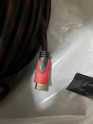 HDMI kabel - Təxminən 30 sm uzunluq - Qalın, keyfiyyətli hörgülü