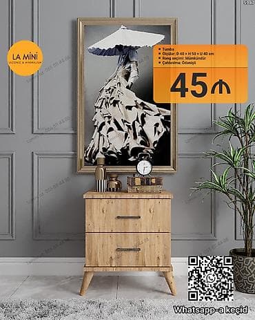 tumba modelleri: Tumba – La Mini - Ölçülər: D 40 × H 50 × U 40 sm - Rəng seçimi — 1