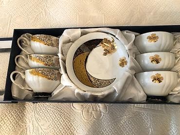 Çay dəsti, rəng - Ağ