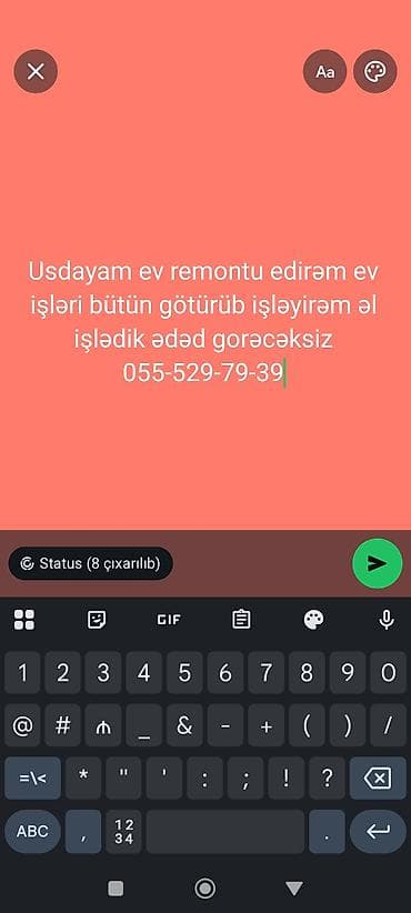 kombi elektrik: Xidmət: Ev təmiri və usta işləri Peşəkar usta olaraq evlə bağlı bütün — 1
