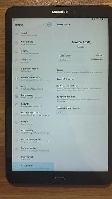 Samsung: Samsung Galaxy Tab A (2016) planşet - Model: SM-T580 (Wi‑Fi) - Ekran — 1