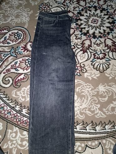 jins: Kişi cins şalvarı - Model: Düz kəsim, klassik beş ciblə - Rəng: Tünd — 2