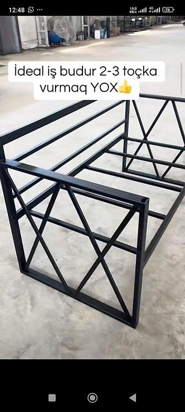 sdol: Düz masa, Stulsuz, Polkasız, Siyirməsiz, Azərbaycan, Metal — 10