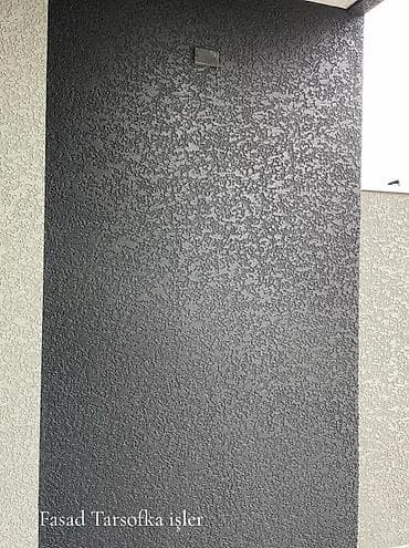 текстура фасада дома: Fasad tarsofka (dekorativ “yağış damcısı”/mozaik teksturalı) suvaq və — 8