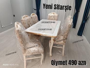 Для гостиной, Новый, Нераскладной, Прямоугольный стол, 6 стульев — 2