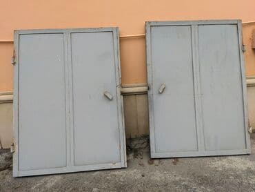 Metal qapı panelləri (2 ədəd) - Material: qalın metaldan, ikiqanadlı — 1