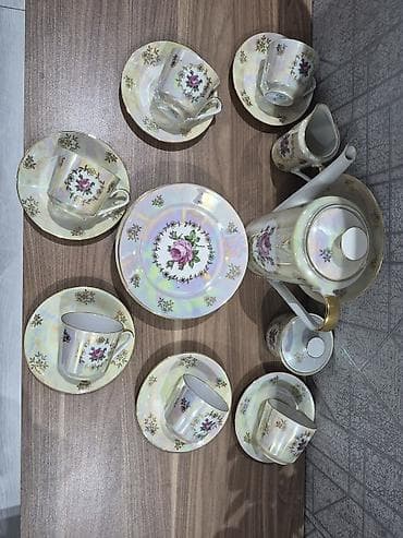 caynı serviz: Çay dəsti, rəng - Ağ, Farfor, Almaniya — 3