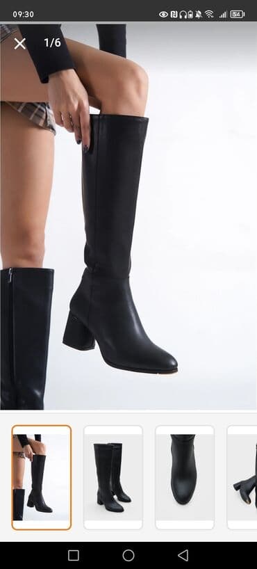 женские силиконовые сапоги: Сапоги, Размер: 38, цвет - Черный, Новый — 6