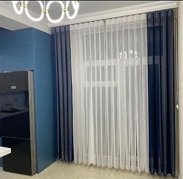 Картины и портреты: Mətbəx və qonaq otaqları üçün dizayn pərdə dəsti - Model: İkiqat — 2