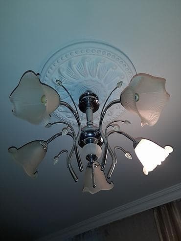 lyüstr: Çılçıraq, 5 lampa, Metal — 1