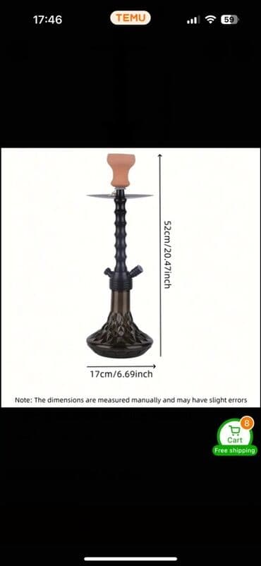 cüzdanlar: Şüşə dibli nargilə(qəlyan) seti – 52 sm hündürlük, 17 sm alt diametri — 3