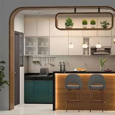 Sifarişlə ev mebeli: Sifarişlə mətbəx dəsti, Özü çəkən petlələr, MDF, Kredit yoxdur, Pulsuz çatdırılma — 2