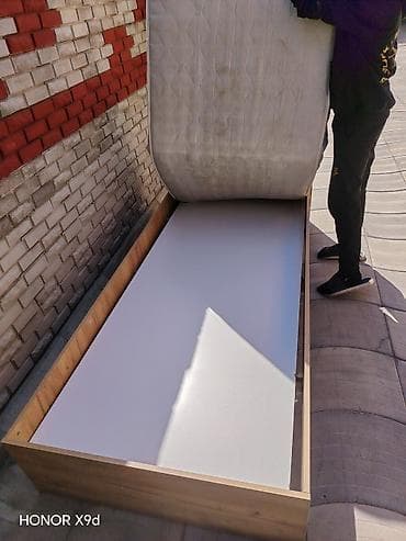 daş kubik: Təknəfərlik çarpayı, Bazalı, Matras ilə, Siyirməsiz — 2