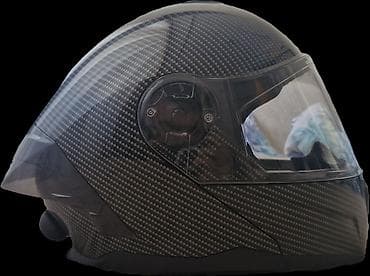 dağ motoru: Crown Racing karbon dizaynlı motosiklet kaskı - Tip: Tam üzlü — 3