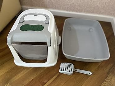 Qapalı pişik tualeti seti - Tam qapalı konstruksiya: ön tərəfdə