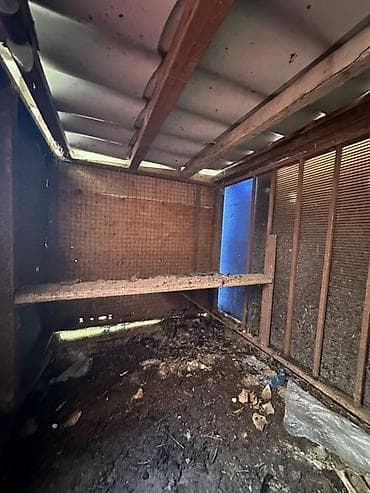 toyuq damı: Taxta toyuq/broyler kümesi - Material: taxta karkas, ön və yan — 4