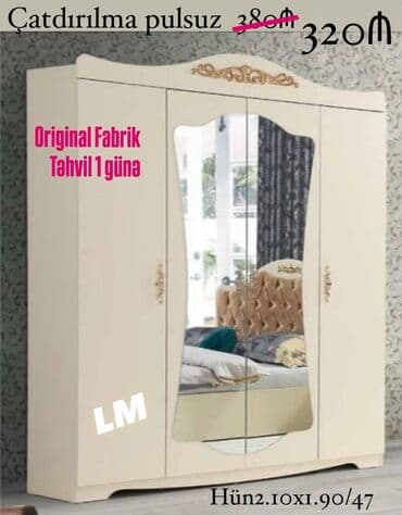 şfonerlər: Açılan, 3 qapılı Düz dolab — 1