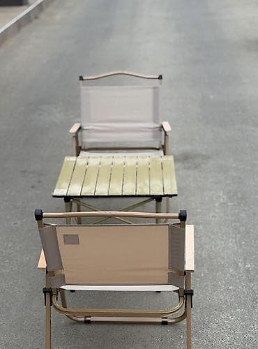 Dördbucaq masa, 2 stul, Qatlanan, Stullar ilə, Alüminium