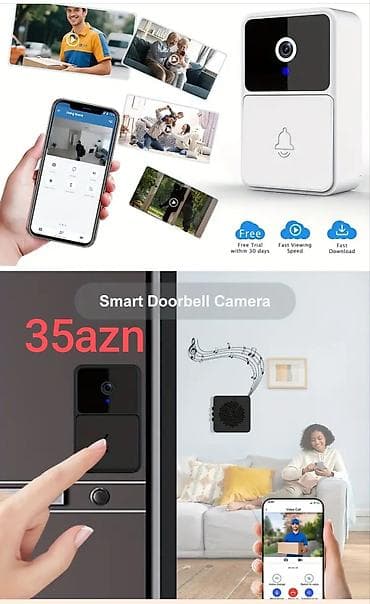 Ağıllı təhlükəsizlik həlləri paketi 1) Smart Doorbell Camera – 35 AZN