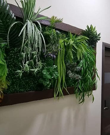 Декоративные панели для стен: Dekorativ yaşılıq ölçü 140×80 Süni Yaşıl Divar Paneli – dekorativ — 3