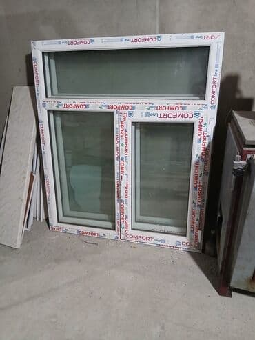 купить окно пластиковое бу: Новый Двухкамерное Пластиковое окно, Ширина: 120 см, Длина: 140 см — 1