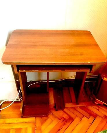 ref: Düz masa, Polkalı, Siyirməli, Azərbaycan, Teksturalı laminat, Zəmanətsiz, Kredit yoxdur — 1