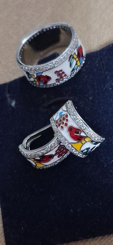 Bijuteriye. Stal. Rengini deyishmir. Gumushe benzeyir — 9