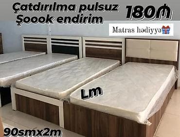 karaca əhmədli: *tək çarpayı*👑 _*si̇fari̇şlə və yeni̇*_ *qiymət : 180₼* ölçü  — 1