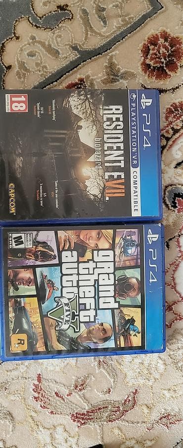 playstation 4 2 ci el: PS4 PlayStation 4 Əla vəziyətdə Üstündən üç disk Resident evil — 6
