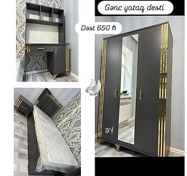 tv divar dizayn: Oğlan və qız üçün, Yeni, Təknəfərlik çarpayı — 1