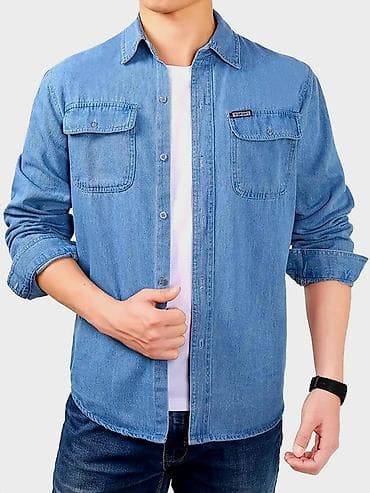 Личные вещи: Мужская рубашка, XL, цвет - Голубой — 3