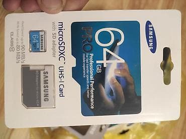 cf kart: SanDisk Extreme microSD kart – orijinal, 64 GB. - Sürət: oxuma sürəti — 3