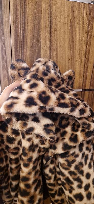 Üst geyimləri: Uşaq üçün xəz gödəkçə – leopard naxışlı - Material: yumşaq süni xəz — 3