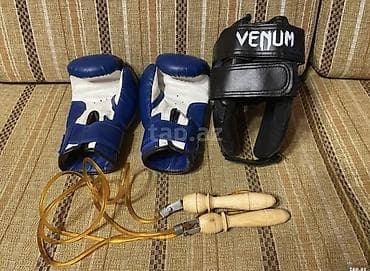 Venum boks dəsti - Venum boks əlcəkləri (mavi, Velcro bağlama) — 2