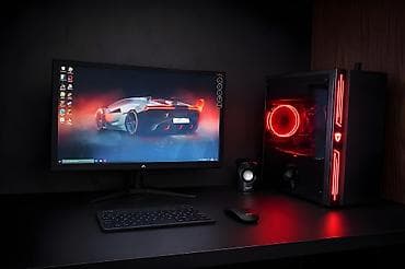 Masaüstü kompüterlər və iş stansiyaları: Gaming stolüstü kompüter seti Əla vəziyyətdədir Monitor klaviatura — 2
