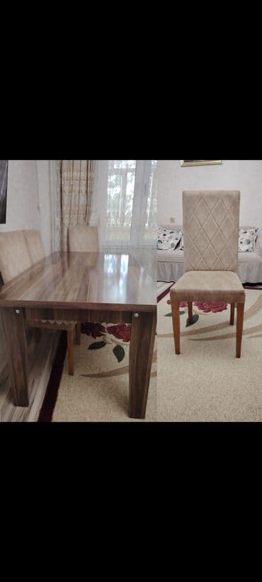 açılan masalar: Qonaq masası, Açılmayan, Taxta, Dördbucaq masa — 1