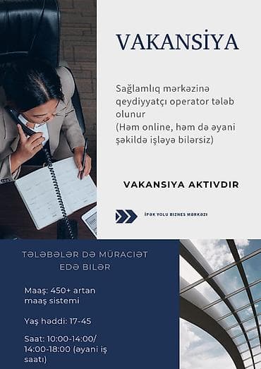 otel işi: Hostes, qeydiyyatçı tələb olunur, 18-29 yaş, Təcrübəsiz — 1