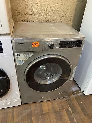 Vestel önyükləməli paltaryuyan maşın - Rəng: metalik/boz - Ön şüşəli