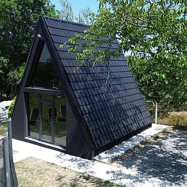 pilasdiq qapi: A-Frame tipli mini ev/kabin - Müasir A-formalı memarlıq: yüksək — 4