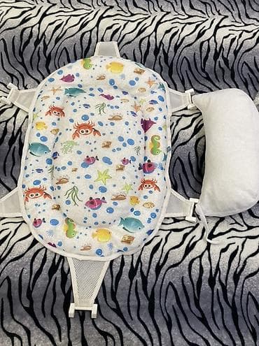 qarmaq nədir: Körpə üçün vanna hamakı və baş yastığı dəsti - Körpəni vannada rahat — 1