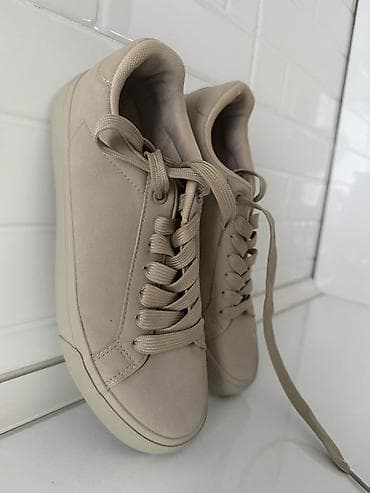 parca krasofkalar: Bej rəngli gündəlik uniseks krossovkalar New yorker alınıb tepteze - — 3