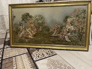 esger sekili: - Rəsm tablo (çərçivəli). Yatay formatda, klassik üslubda pastoral — 1