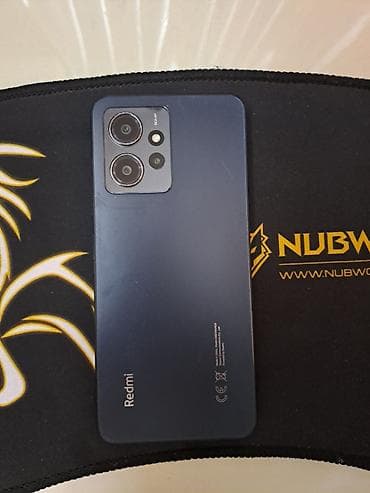 islenmis telfon: Redmi Note 12, 256 GB, rəng - Qara, Barmaq izi — 2