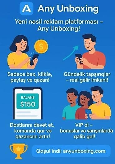 Məhsul/xidmət: Any Unboxing – yeni nəsil reklam platforması Təsvir: -