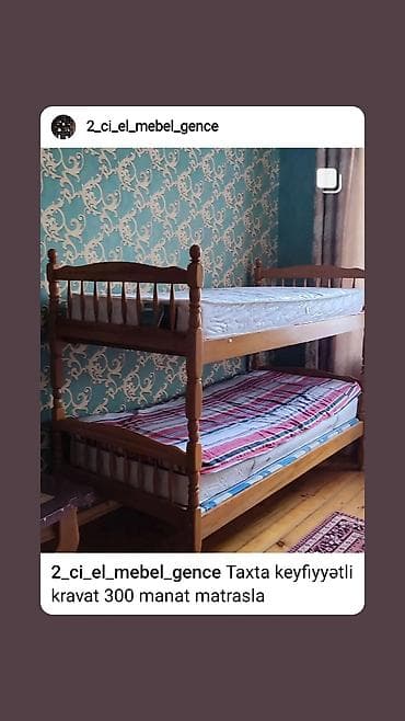 Oğlan və qız üçün, İşlənmiş, Çarpayı, Matras ilə, Siyirməsiz, Taxta lalafo.az -da Oğlan və qız üçün, İşlənmiş, Çarpayı, Matras ilə, Siyirməsiz, Taxta