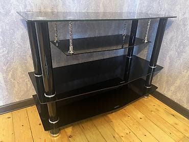 İşlənmiş, Düz TV altlığı, Polkalı, Şüşəli