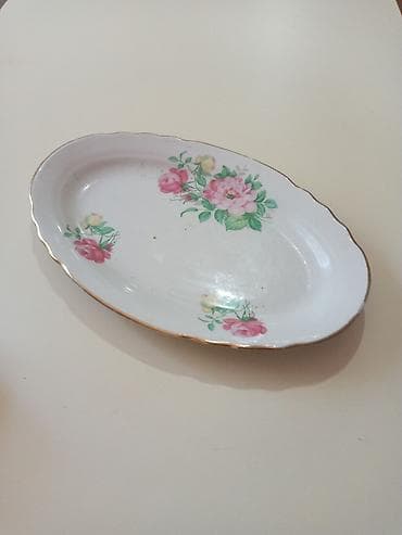 Oval formalı porselen servis qabı - Material: porselen/çəkmə keramika — 1